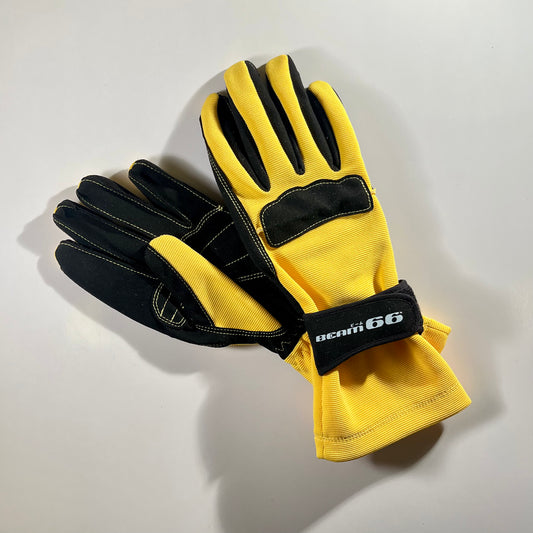 BEAM66 Racing Glove - Synthetic Leather - Yellow